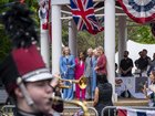From left, Virginia Governo Abigail Spanberger, Front Royal Mayor Lori Athey Cockrell, King Charles III and Queen Camilla. 