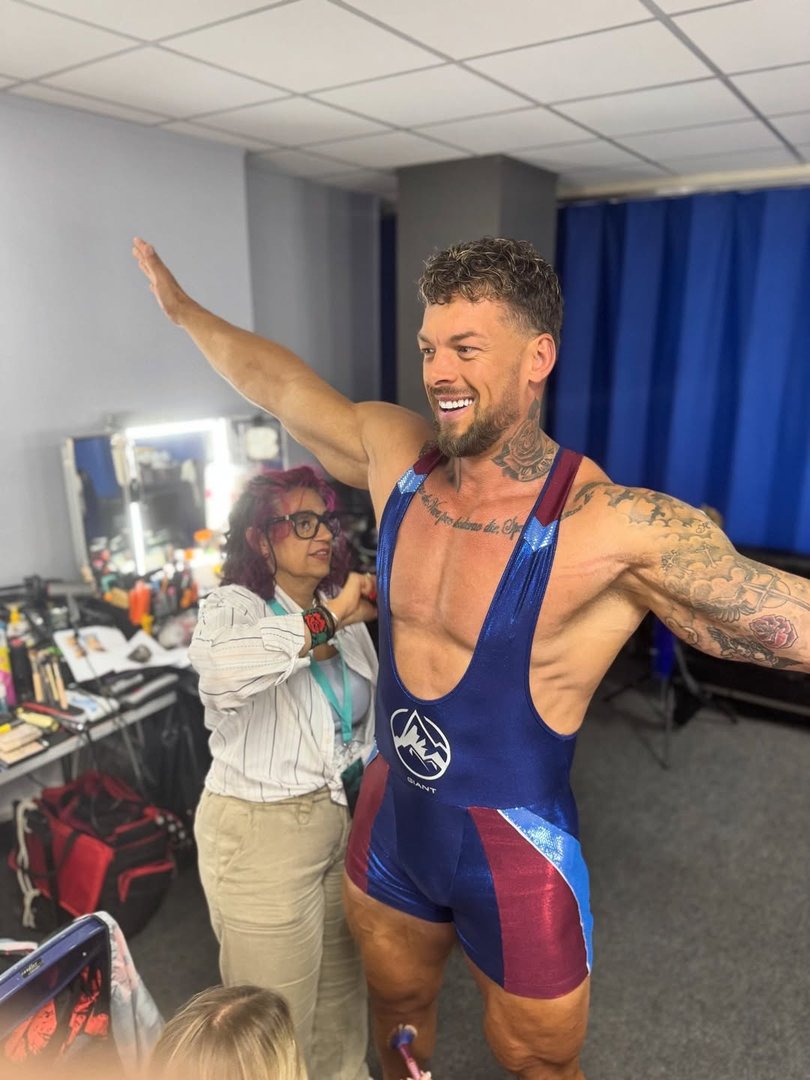 Jamie Bigg on Gladiators.