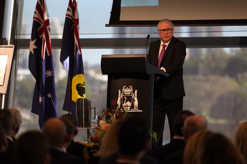 Les Fong former West Perth cpt at Dennis Cometti AM State Memorial Service Andrew Ritchie