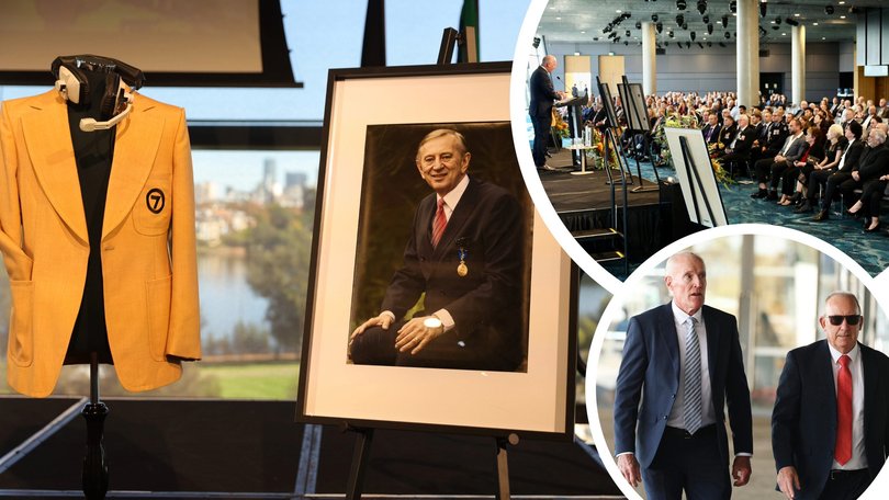 Dennis Cometti was remembered at a State memorial service on Monday.