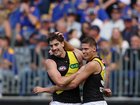 Jonty Faull of the Tigers celebrates a goal