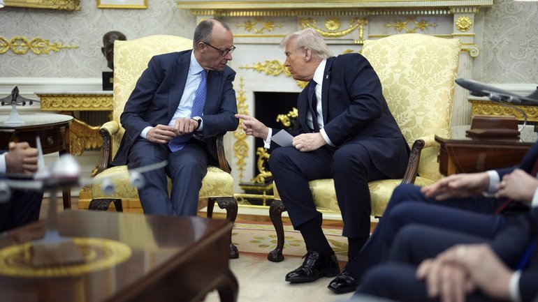 German Chancellor Friedrich Merz and US President Donald Trump. 
