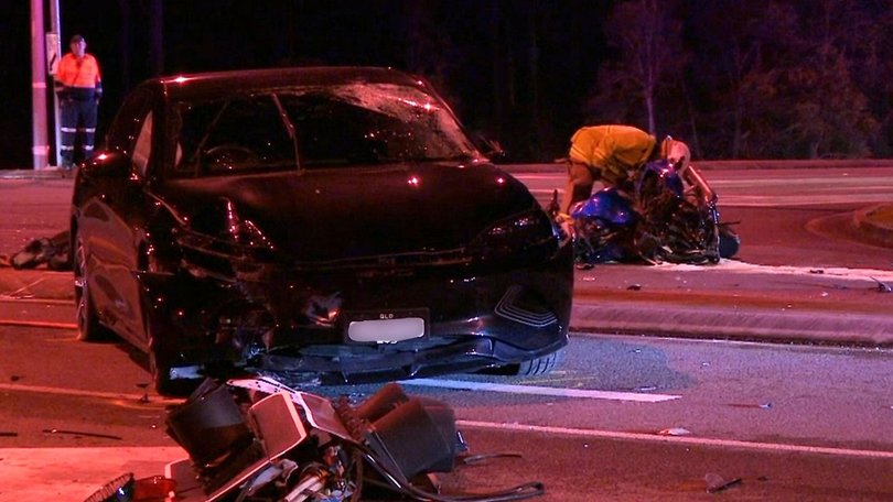 A young man is fighting for life after a motorbike crash at Redland Bay.