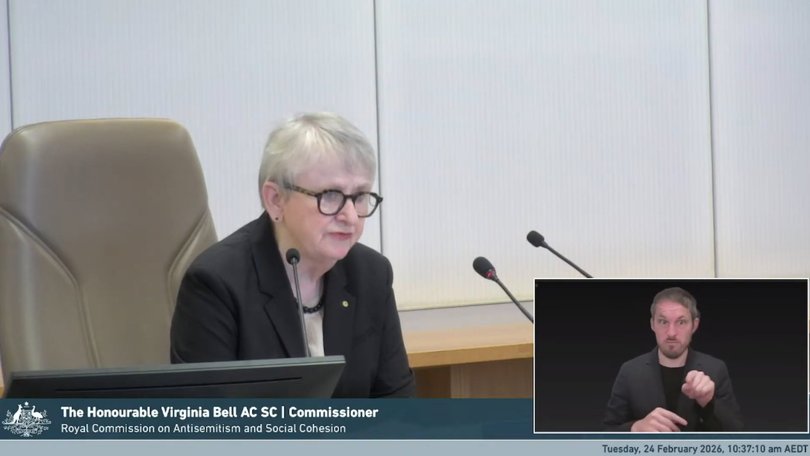 The Royal Commission on Antisemitism and Social Cohesion holds its first public hearing. Pictured is Commissioner Virginia Bell AC SC.