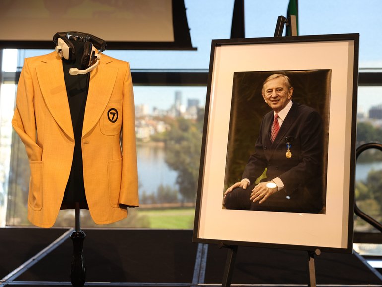 Dennis Cometti was celebrated with a State Memorial Service on Monday.