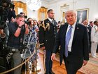 Donald Trump was holding a small business event in the White House when it was briefly locked down.