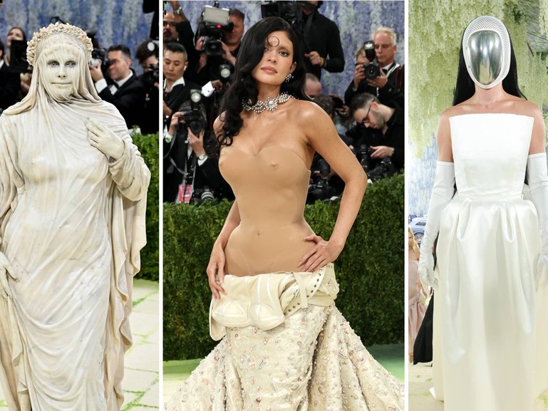 Heidi Klum, Kylie Jenner and a masked Katy Perry on the Met Gala red carpet.