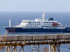 Dutch cruise ship the MV Hondius is currently anchored off the island nation of Cape Verde. (EPA PHOTO)
