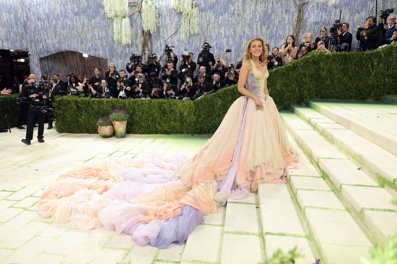 Blake Lively in archival Versace. 