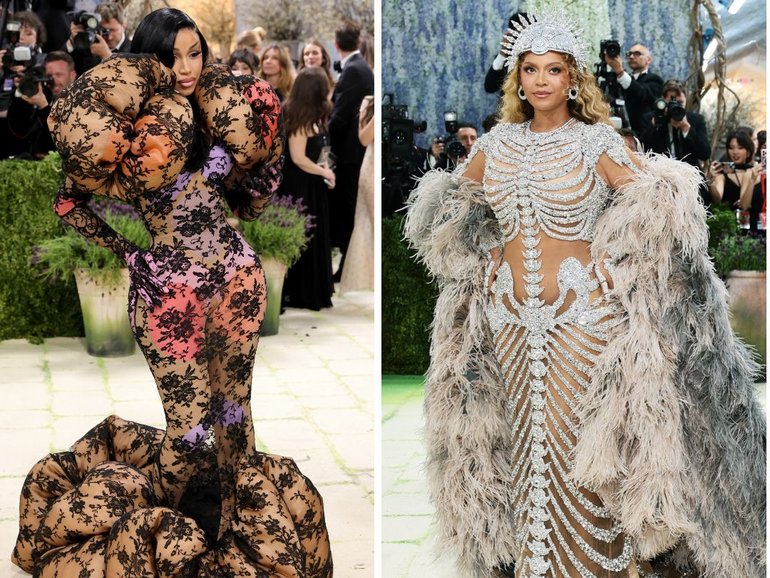 Cardi B, Beyonce and Hailey Bieber.