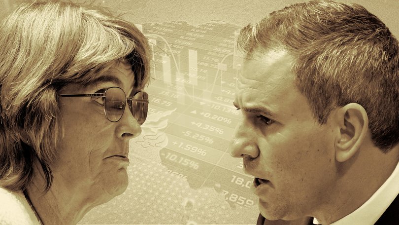 A Government cash splash will be working in direct opposition to the RBA. Pictured: RBA Governor Michele Bullock and Treasurer Jim Chalmers. 