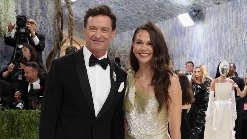 Hugh Jackman and Sutton Foster attend the 2026 Met Gala celebrating "Costume Art" at the Metropolitan Museum of Art on May 4, 2026 in New York City.