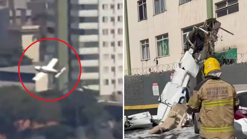 Three people are dead after a small plane crashed into a residential building in southeastern Brazil.