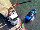 Emergency services have made a heartbreaking discovery in the search for a young man who became trapped inside a car after it ploughed into a weir. 