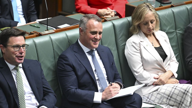 Shadow Treasurer Tim Wilson, centre.