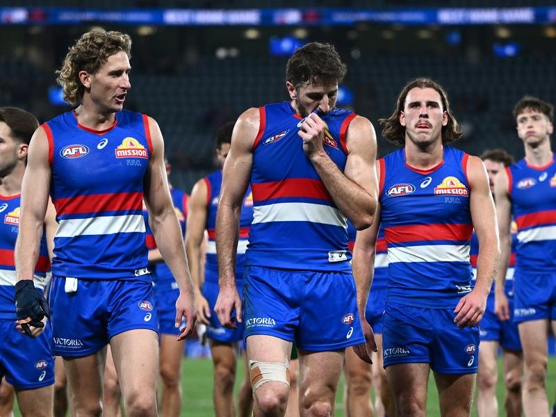 Courageous captain Marcus Bontempelli will lead the Western Bulldogs against Port Adelaide. (Joel Carrett/AAP PHOTOS)