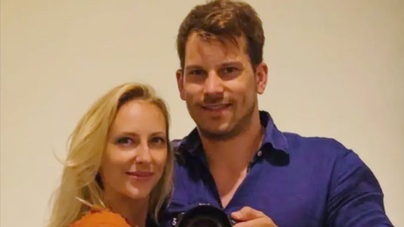 Marc Rieben with his wife Kristina Joksimovic.