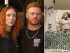 Dusty’s parents, Katie Robinson and Chris Wildman, have spoken publicly about the terrifying ordeal as their son remains in an induced coma.