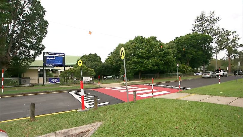 A nearby school was placed into lockdown as police searched for the driver following the crash.