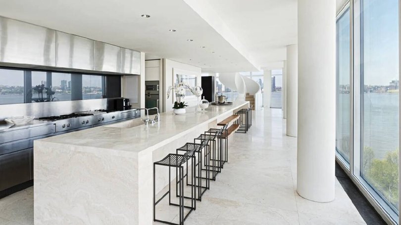 The property was designed by renowned architect Richard Meier. 
