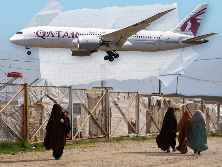 The group of 13 women and children who landed in Sydney and Melbourne this evening were greeted by officials who had warned there could be some arrests.