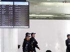 SYDNEY, AUSTRALIA - NewsWire Photos MAY 7  , 2026: AFP presence at  the Arrivals area at Sydney Airport.  ISIS Brides return to Australia. Isis Bride Janai Safar and her son will arrive at Sydney Airport. They were part of a group of 4 women and 9 children who are returning to Australia after years spent in a Syrian refugee camp. NewsWire / John Appleyard