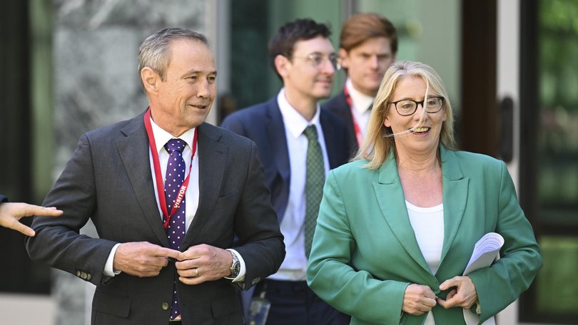 Premier Roger Cook and Treasurer Rita Saffioti handed down their third state budget delivering a $3.5bn surplus for the state. Picture: NewsWire / Martin Ollman