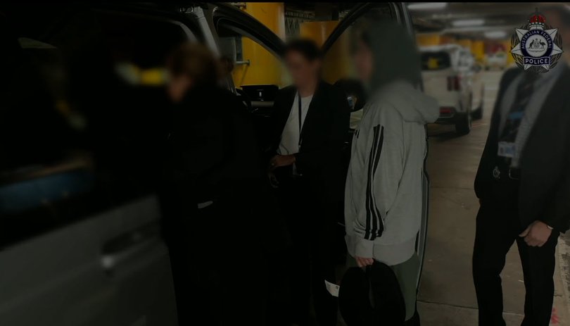 There was a scuffle between security and media as one of the ISIS brides left Melbourne airport and was driven away by a waiting bus.