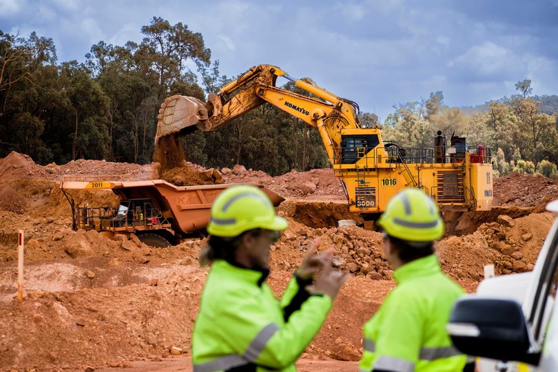 Workers on mine site.