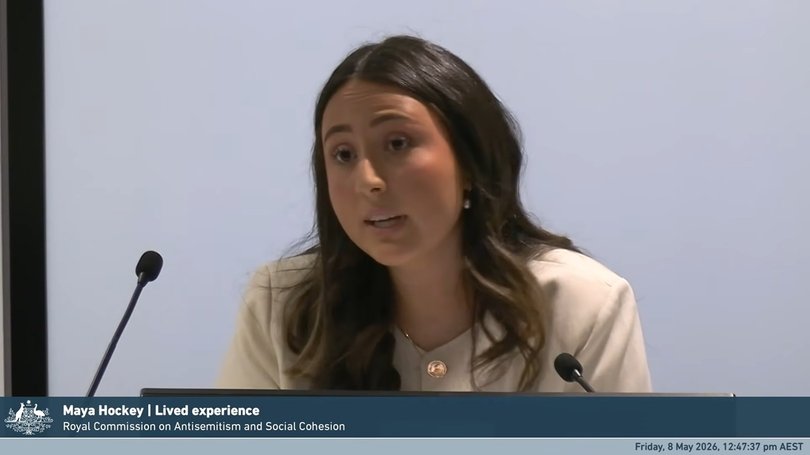 Maya Hockey gives evidence at the Royal Commission into Anti-Semitism.