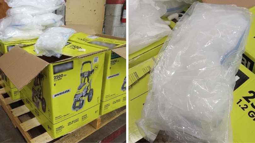 The drugs were hidden inside boxes housing pressure washers.