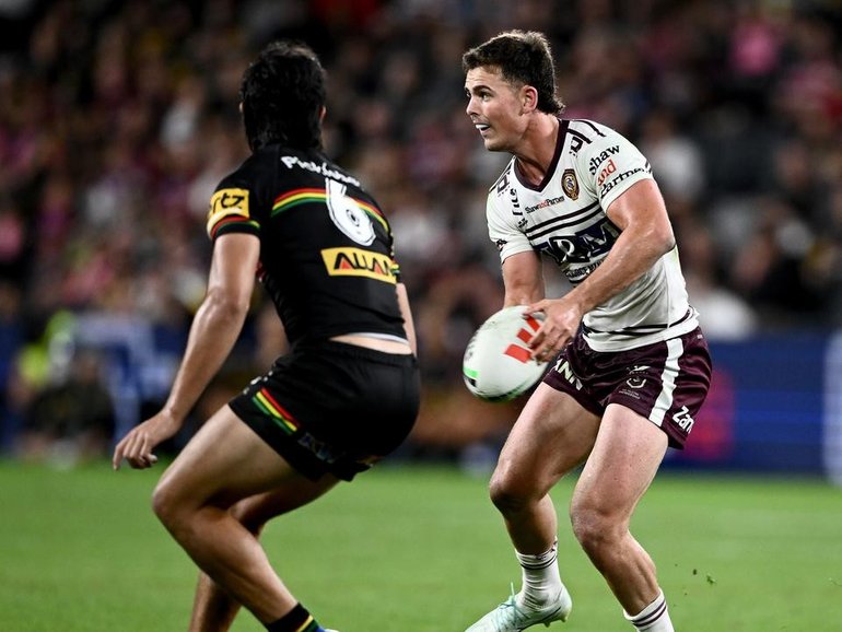 Highly rated halfback Joey Walsh will play his third NRL game as Manly host Brisbane.
