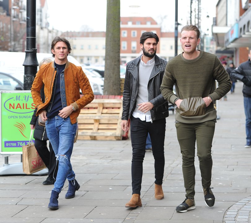 The Cast of TOWIE film at Lockies Kitchen in Romford.