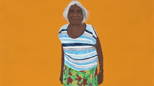 Archibald Prize 2026 winner.  Portrait of Iluwanti Ken by Richard Lewer.