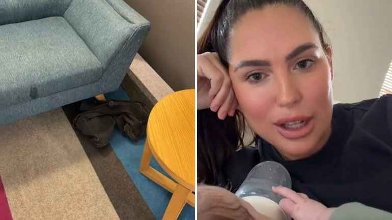 A mum’s alarming discovery in a shopping centre parents’ room has gone viral.