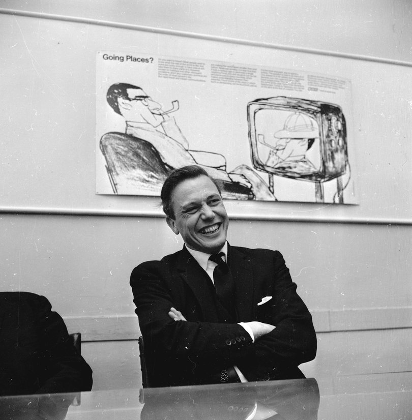 4th March 1965:  British naturalist and broadcaster David Attenborough after he was appointed the new head of BBC 2.  (Photo by David Cairns/Express/Getty Images)