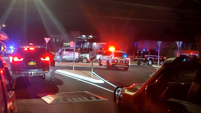 Police at the scene.