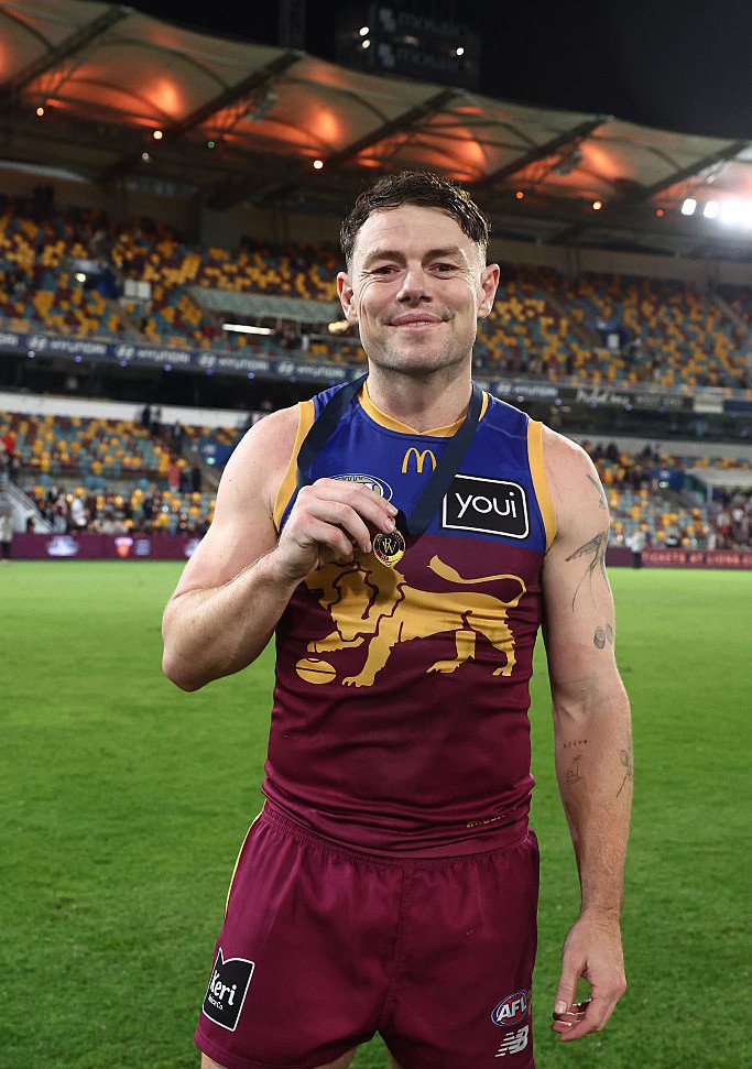 Lachie Neale was awarded the Robert Walls Medal after his best-on performance against Carlton.