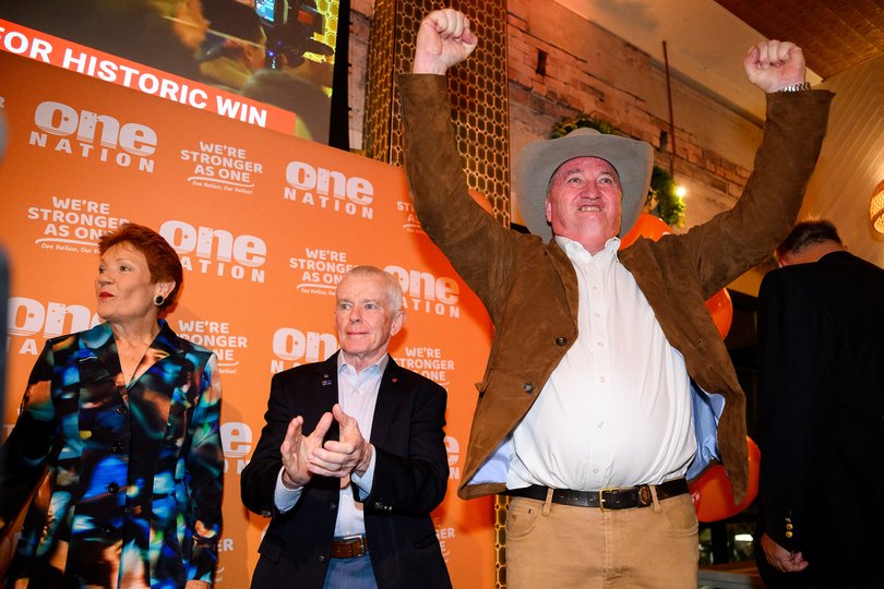Pauline Hanson, Malcolm Roberts, Barnaby Joyce, and David Farley.