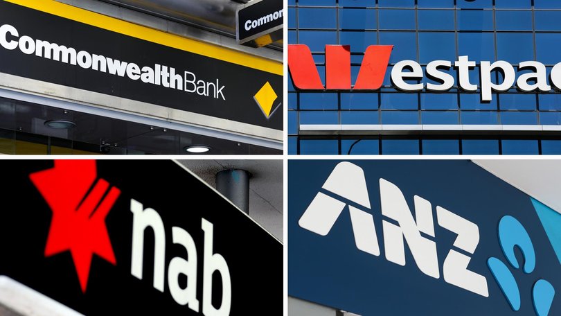 Australia's four big banks – Commonwealth, Westpac, NAB and ANZ – will each pass on the rate hike in full from May 15. Picture: NewsWire