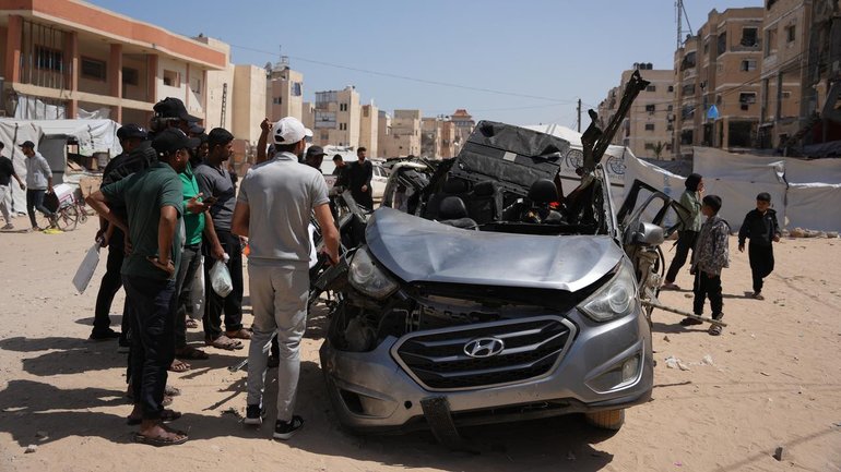 An Israeli strike has killed two police officers while they were in their car in Khan Younis. 