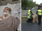 A mother-of-five has been left in an induced coma after she was struck by a car while riding an e-scooter.
