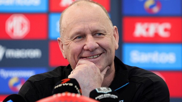 Ken Hinkley is the favourite for the Tasmania coaching job. 