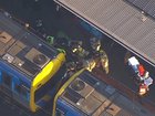 A year seven student remains in hospital after being trapped under a train for one hour.