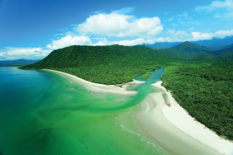 The Daintree Rainforest meets the Great Barrier Reef.