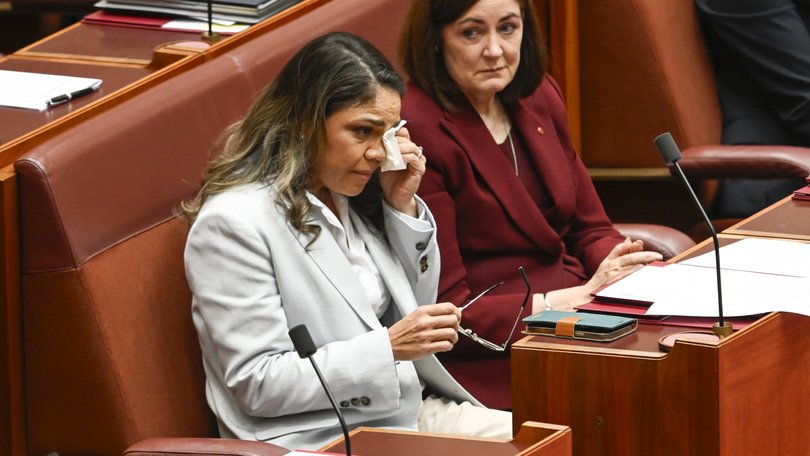 Jacinta Price’s emotional tribute stops Senate cold.