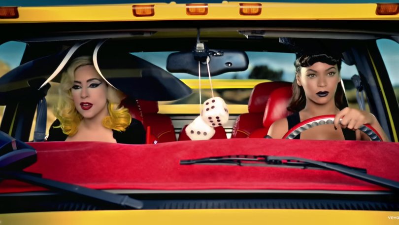 Lady Gaga and Beyonce in the music video for
‘Telephone.’