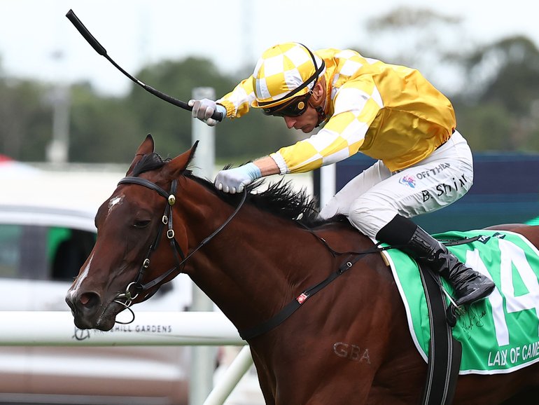Blake Shinn riding  Lady Of Camelot wins Race 8 Golden Slipper