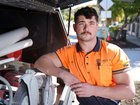 Plumber Arno Cloete pictured at a construction site in Highgate, Perth, on Tuesday. Carwyn Monck