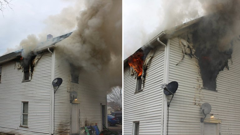 Children die in house fire after mother blocks entry.